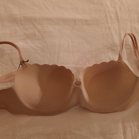 NWT Nude Victoria's Secret Embrace Wavey Convertible Demi Bra Padded 34D Crystal - Picture 4 of 10